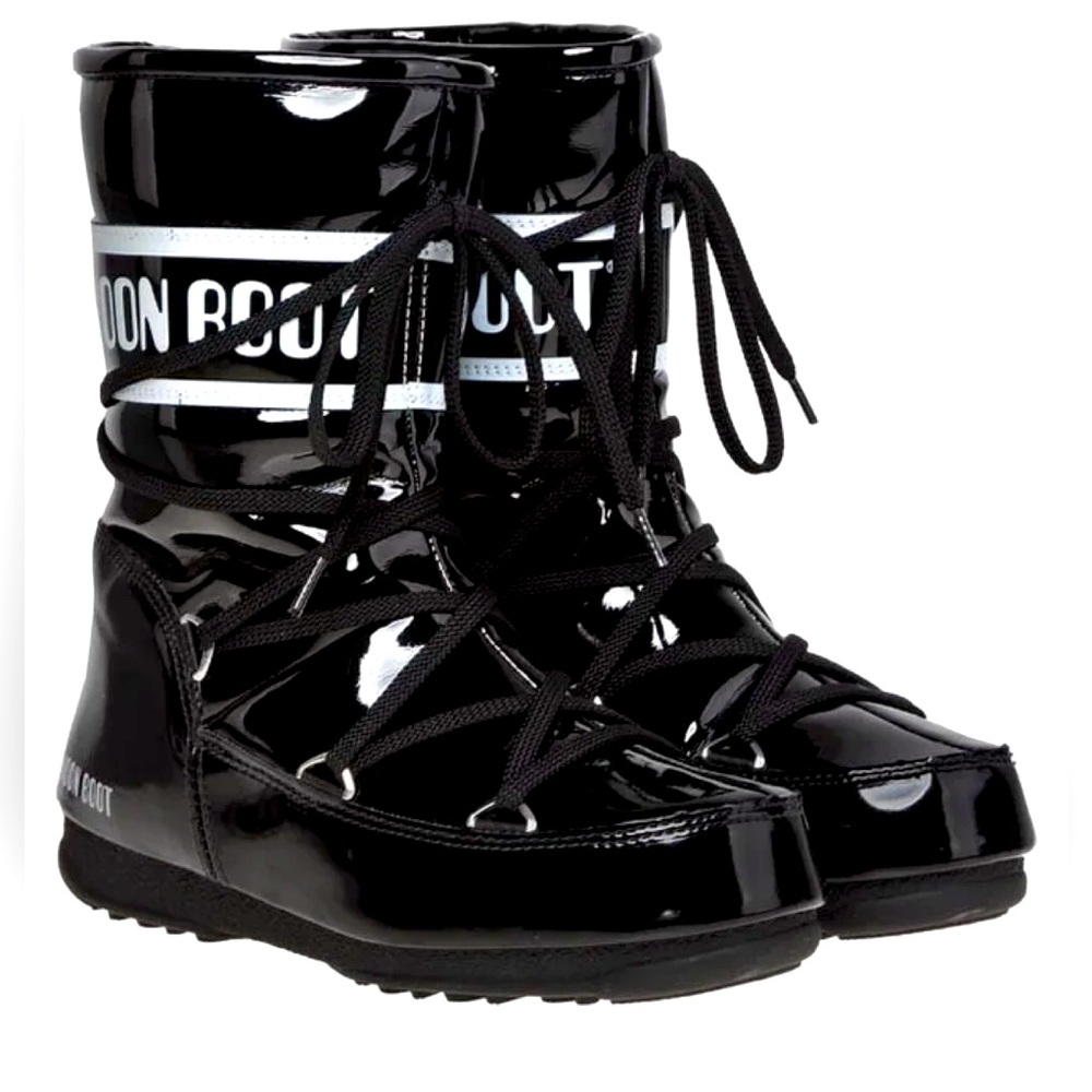 MOON BOOT W.E. P.JUMP MID Black/White Size 7W